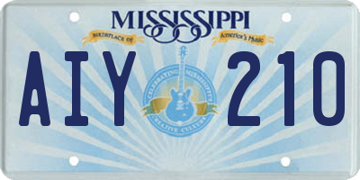 MS license plate AIY210