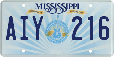 MS license plate AIY216