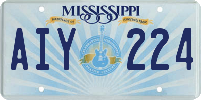 MS license plate AIY224
