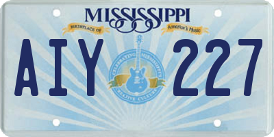 MS license plate AIY227