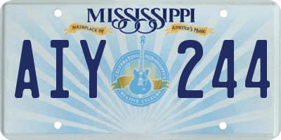 MS license plate AIY244