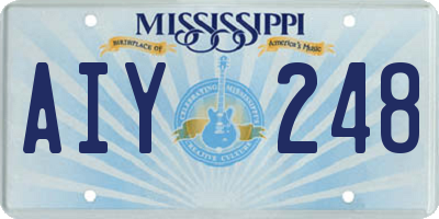 MS license plate AIY248