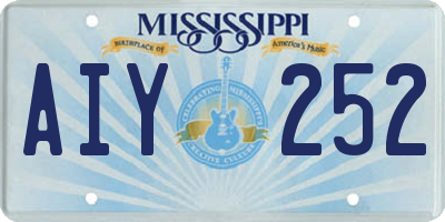 MS license plate AIY252