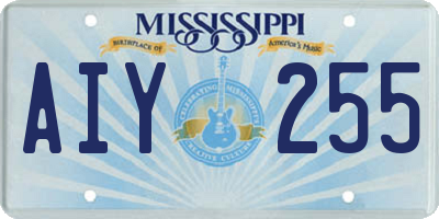 MS license plate AIY255