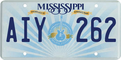 MS license plate AIY262