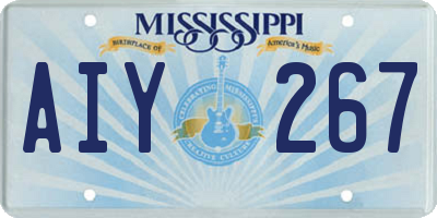 MS license plate AIY267