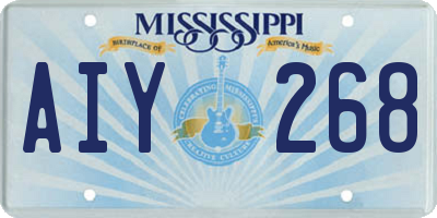 MS license plate AIY268