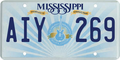 MS license plate AIY269