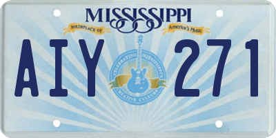 MS license plate AIY271