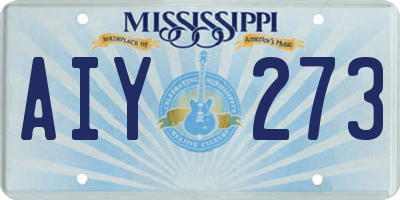 MS license plate AIY273