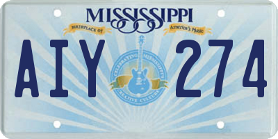 MS license plate AIY274