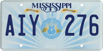 MS license plate AIY276