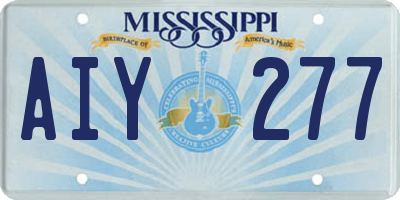 MS license plate AIY277