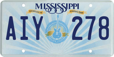 MS license plate AIY278