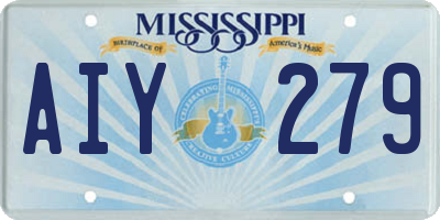 MS license plate AIY279