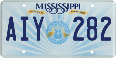 MS license plate AIY282