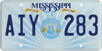 MS license plate AIY283