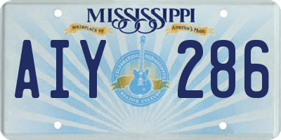MS license plate AIY286