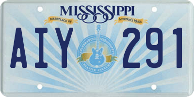 MS license plate AIY291
