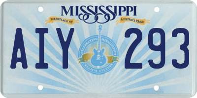 MS license plate AIY293