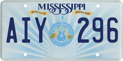MS license plate AIY296