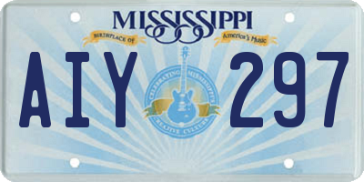 MS license plate AIY297