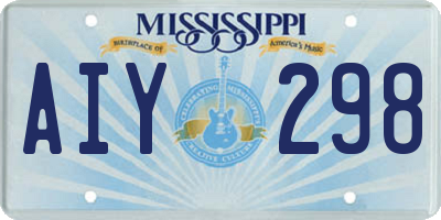 MS license plate AIY298