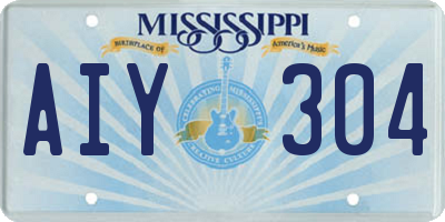 MS license plate AIY304