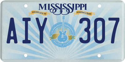 MS license plate AIY307