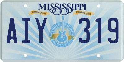 MS license plate AIY319