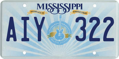 MS license plate AIY322