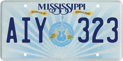 MS license plate AIY323