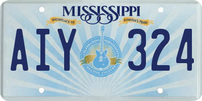 MS license plate AIY324
