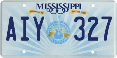 MS license plate AIY327