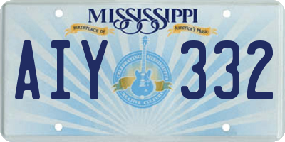 MS license plate AIY332