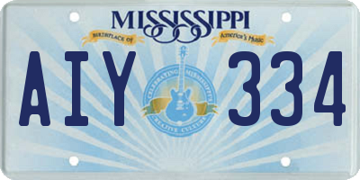 MS license plate AIY334