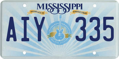 MS license plate AIY335