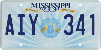 MS license plate AIY341