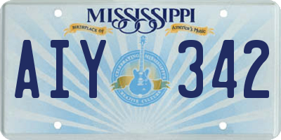 MS license plate AIY342