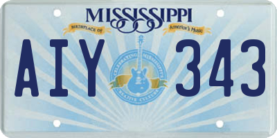MS license plate AIY343