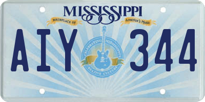 MS license plate AIY344