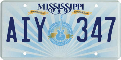 MS license plate AIY347