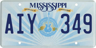 MS license plate AIY349
