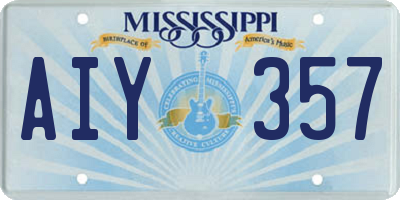 MS license plate AIY357