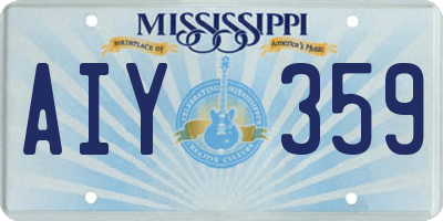 MS license plate AIY359