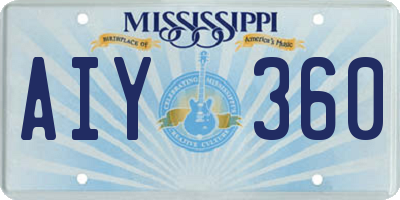 MS license plate AIY360