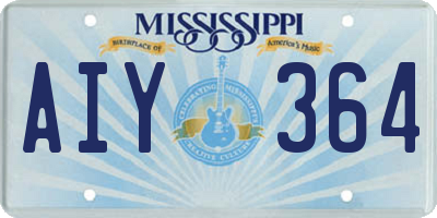 MS license plate AIY364
