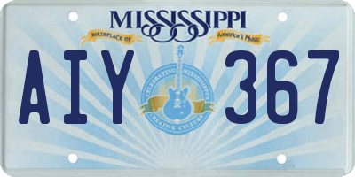 MS license plate AIY367