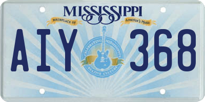MS license plate AIY368