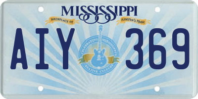 MS license plate AIY369